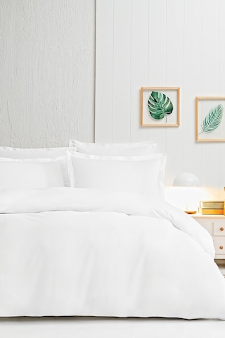Puffy Naturalis Çift Kişilik Ranforce Yıkamalı Nevresim Takımı - Beyaz