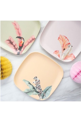 Yvonne Ellen Bambu Tabaklar 20 Cm 4'lü Set Çok Renkli