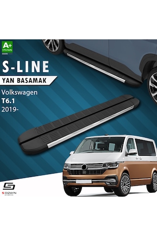 S-dizayn Vw Transporter T6.1 Uzun Şase S-line Krom Yan Basamak 253 Cm 2019-2025 A+ Kalite