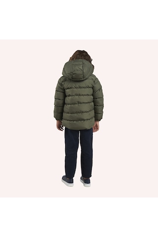 Erkek Çocuk Kapüşonlu Kaban Haki 2421bk28004-4933 001