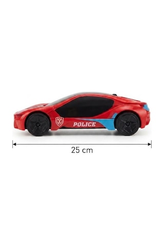 Çarp Dön Araba 1:18 Ölçekli 25 Cm Müzikli Ve 3d Işıklı Pilli Eğlenceli Oyuncak Polis Arabası