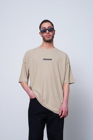Krem Fitilli Another Level Mh Oversize Tişört Krem