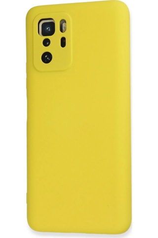 Gld-spt- Newface Xiaomi Poco X3 Gt Kılıf Nano İçi Kadife Silikon - Sarı