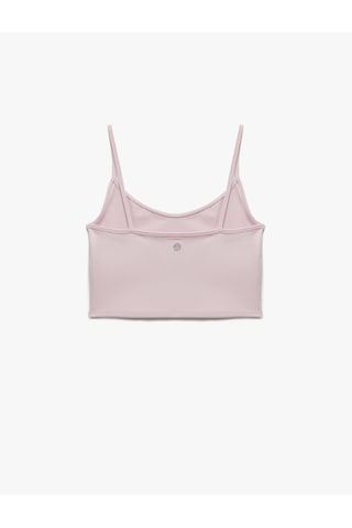 Koton İp Askılı İnterlok Crop Sporcu Atleti Açık Pembe 5sak30129nk Pembe