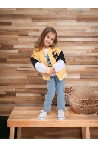 Escabel Unisex Çocuk Mevsimlik Astarlı Kolej Mont-12502-sarı Sarı