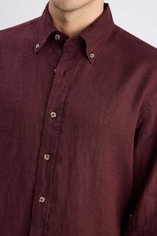 D'S Damat Ds Damat Comfort Bordo Düz Keten Gömlek 6hc02ap01304m Çok Renkli 2XL