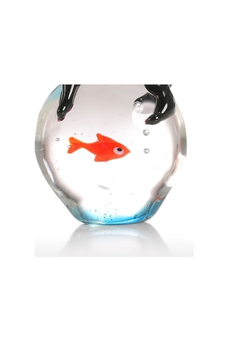 Xianwen Geeroyoo "el Yapımı Cam Heykel: Meraklı Kedi Ve Renkli