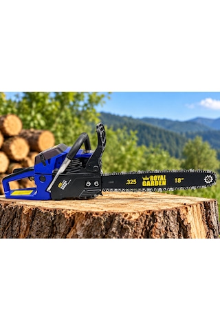 Royal Garden RG5300 Benzinli Motorlu Testere Mavi