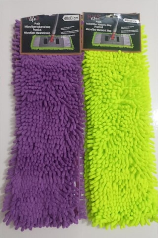 Rys Life 2 Adet Nemli Ve Kuru Makarna Mop Ucu Mikrofiber Paspas Yedeği 40 Cm