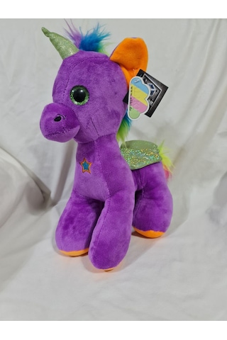 Unicorn Peluş Oyuncak - Renkli Kanatlı Sevimli Unicorn Çocuklar İçin Yumuşak Oyuncak Beyaz