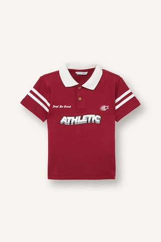 Defacto Oversıze Kısa Kollu Polo Tişört Erkek Bebek G7483a526smbr468 Bordo-br468
