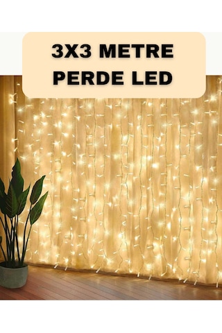 Dekoratif 3x3 Led Perde Işık Şelale Tasarım Enerji Tasarruflu Diğer