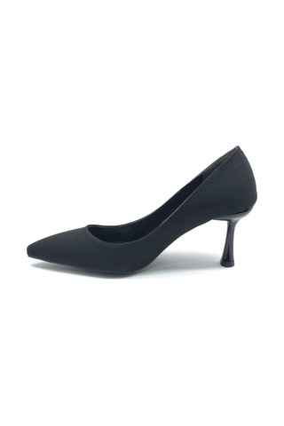 Feles 7 Cm Topuklu Stiletto Kadın Ayakkabı Siyah-saten