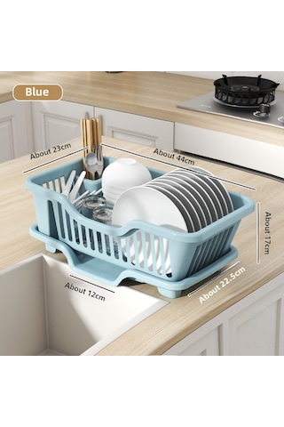 Reedark Mutfak Tahtası Çamaşır Suyu Filtreleyici Organizer Mavi Kalın Tip Küçük Boy Tabak, Kase, Beste Depolama Rafı Diğer