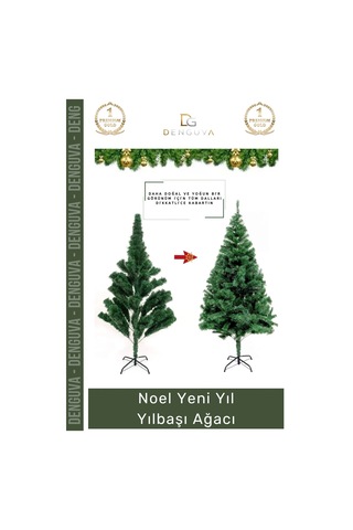 Noelpaketi Lüks Yılbaşı Çam Ağacı Sık Dallı Kaliteli Ev Ofis Dekorasyon Noel Paketi 110 Cm 110 Dal Standart