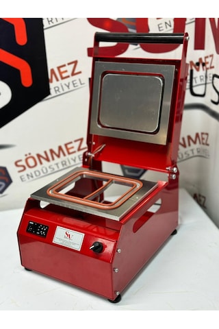 Sönmez Manuel Kase Kapatma 2 Gözlu Tabak Kapatma Makinesi Red