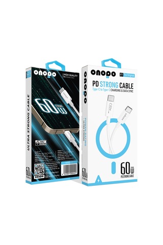 Onopo P7 60 W PD Type-C To Type-C Hızlı Şarj Ve Data Kablosu 1 M