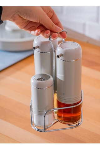 Acar Orion 5 Parça Cam Yağlık Sirkelik Ve Baharat Takımı 7830