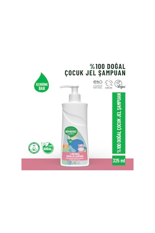 Siveno %100 Doğal Yenidoğan Bebek Çocuk Jel Şampuanı Saç ve Vücut Konak Önleyici 325 ml