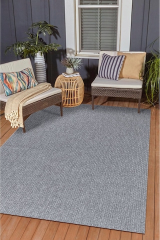 Natura Premium Kalite Kaymaz Tabanlı Doğal Yıkanabilir Kilim Oturma Odası Balkon Bahçe Mutfak Kilim Bk102-a.gri 100x400 100 x 400