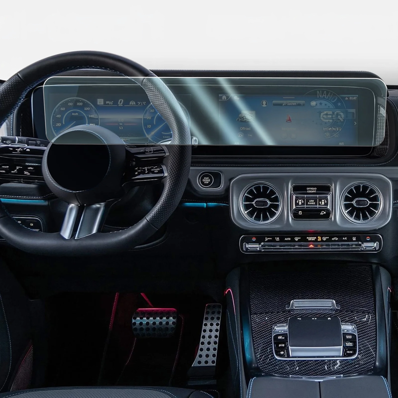 Mercedes G Serisi Ekran Koruyucu Multimedya Ve Djital Ekran Uyumlu 9H Nano Ekran Koruyucu