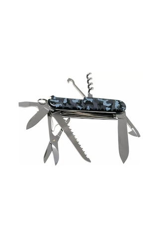 Victorinox Huntsman 1.3713.942 Kamuflaj İsviçre Kamp Çakısı Mavi - Siyah