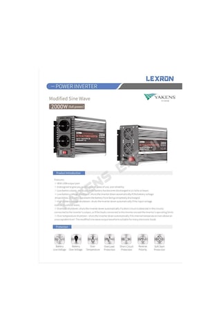 Lexron 2000 W 24V Modifiye Sinüs İnverter 2000 Watt 24 V-220V