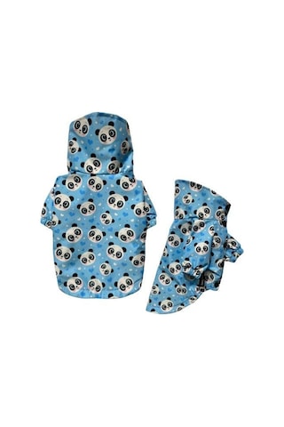 Gedyco Blue Panda Polarlı Küçük Irk Köpek Yağmurluğu