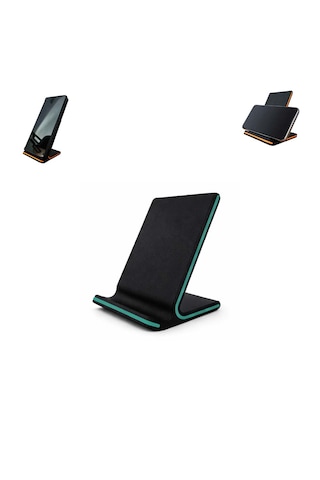 Özel Üretim Telefon Standı Telefon Tutucu Masaüstü Vb. İçin Özel Tasarım Ebat: 10,3 Cm X 6,9 Cm X 7 Cm Siyah - Yeşil
