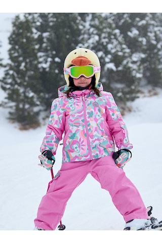 Roxy Erltj03025-41162 Snowy Tale Jk Kız Çocuk Kayak Montu Renkli Çok Renkli