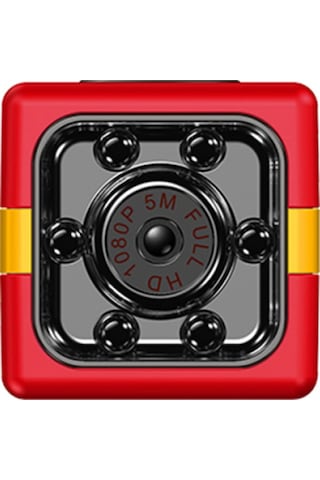 Mini Kamera Full Hd 1080p Güvenlik Kamerası Taşınabilir Küçük Ev Kamerası Gece Görüşü Ve Hareket Algılama İle İç Ve Dış Mekan, Spor Kırmızı