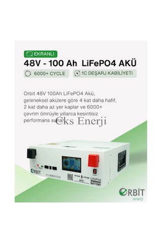 48v 100ah Kasa Tipi Lityum Akü Lifepo4 Batarya Ekranlı