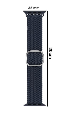 Wozlo Apple Uyumlu Watch 1 2 3 4 5 6 7 8 Se Ultra Solo Loop Esnek Örgü Tokalı Kordon 42/44/45/49mm - Siyah