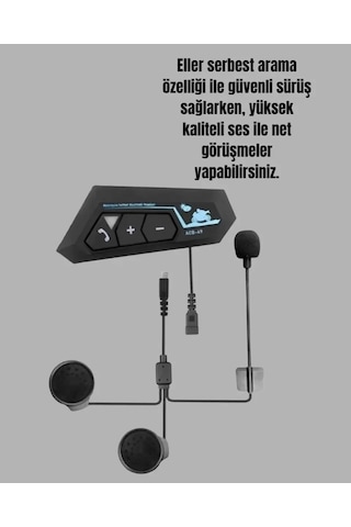 Bt22 Motosiklet Kask İçi Bluetooth Kulaklık İnterkom Destekli Yeni Nesil 92428535