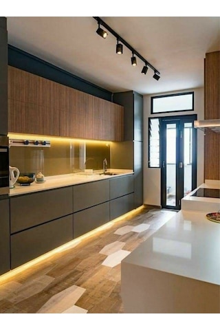 Mutfak Dolabı Ve Tezgah Altı Köşe 100 Cm Led Şerit Profil Aydınlatma Anahtarlı Fişli Günışığı