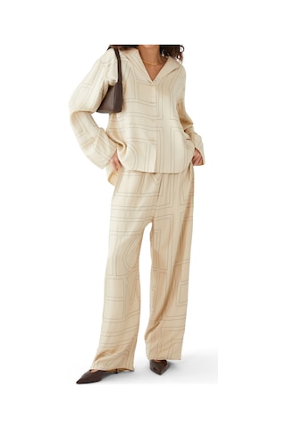 Toteme Saten Monogram Pijama Üstü Beyaz