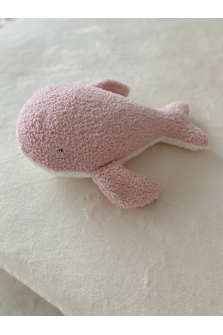 Sevimli Balina Bebek Çocuk Uyku Arkadaşı Pembe/beyaz 38 Cm