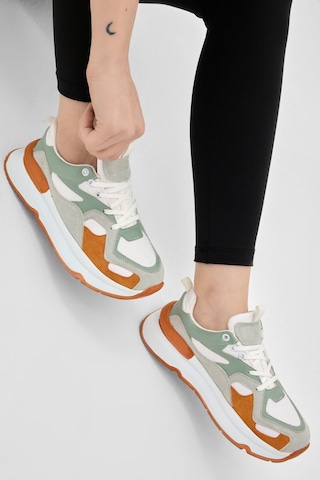 Tonny Black Eva Taban Rahat Kalıp Sneaker Kadın Turuncu Yeşil Sneaker Tbklc050