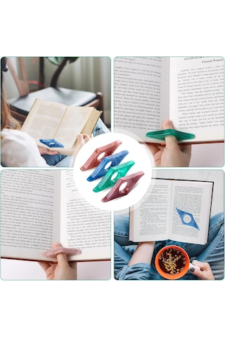 4 Parmak Kitap Destekleri, Parmak Kitap Destekleri, Kitap Açıcı İçin Okuma Kitap Desteği, Kitap Severler, Okuyucular, Öğrenciler Ve... İçin Kitap Aksesuarları.