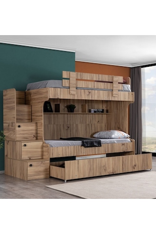 Ranza, Viva Yavrulu Ranza 3 Kapaklı Dolap + 2 Comfort Yatak 90 X 190 CM