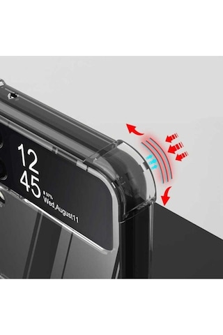 Samsung Uyumlu Galaxy Z Flip 4 Kılıf Zore Nitro Anti Shock Silikon Renksiz