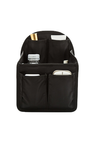 Springsun Seyahat Çanta İç Organizer, Nylon Materyal, Bölümlü Tasarım, A Modeli, Siyah, Çok Amaçlı Makyaj Ve Eşya Saklama Çantası Siyah