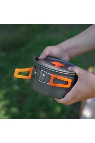 Ulzyvf Taşınabilir Skycıty Seyahat Kamp Tencere Tavası - Rf Turuncu Turuncu