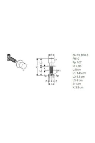 Geberit 616.004.14.1 Ankastre Stop Valf - Siyah Siyah