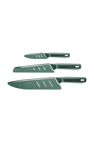 Gerber Gear Compleat Bıçak Seti - Kamp Kesme Bıçak Seti - Soyma Bıçağı, Tırtıklı Çok Amaçlı Bıçak Ve Şef Bıçağı - Yeşil Çok Renkli