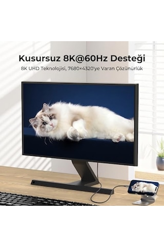 Hdmı To Type C 8k 1.8m 48 Gbps