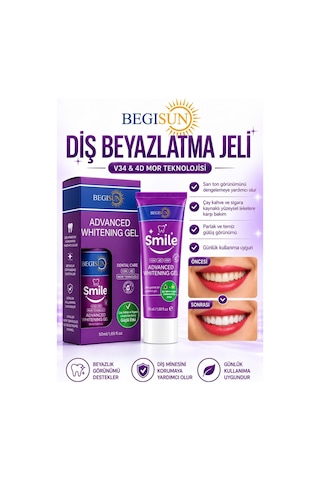 Begisun Leke Karşıtı Diş Beyazlatıcı Mor Jel 50 ML