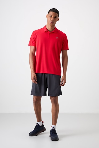 Tommy Life Kırmızı Logo Baskılı Standart Kalıp Polo Yaka Aktif Spor Erkek T-shirt - 88252 Kirmizi