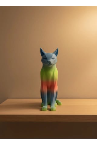 Açık Rainbow Kedi Biblo Modern Salon Ve Raf Dekoru