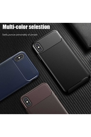 Apple Uyumlu iPhone Xs 5.8 Kılıf Zore Negro Silikon Kapak Lacivert